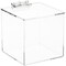 Plymor Clear Acrylic Display Case Box With Hinged Lid, 4" x 4" x 4"